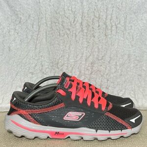 Skechers Womens Grey Go Run 2 Casual Athletic Liteweight Sneakers Shoes SZ 9.5